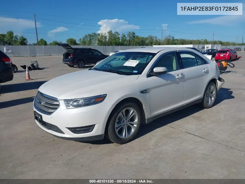 2015 Ford Taurus Sel VIN: 1FAHP2E83FG172845 Lot: 40101330