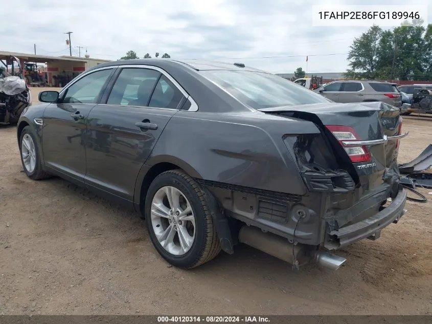 1FAHP2E86FG189946 2015 Ford Taurus Sel