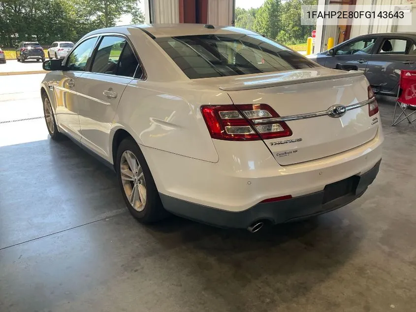 2015 Ford Taurus Sel VIN: 1FAHP2E80FG143643 Lot: 40155711