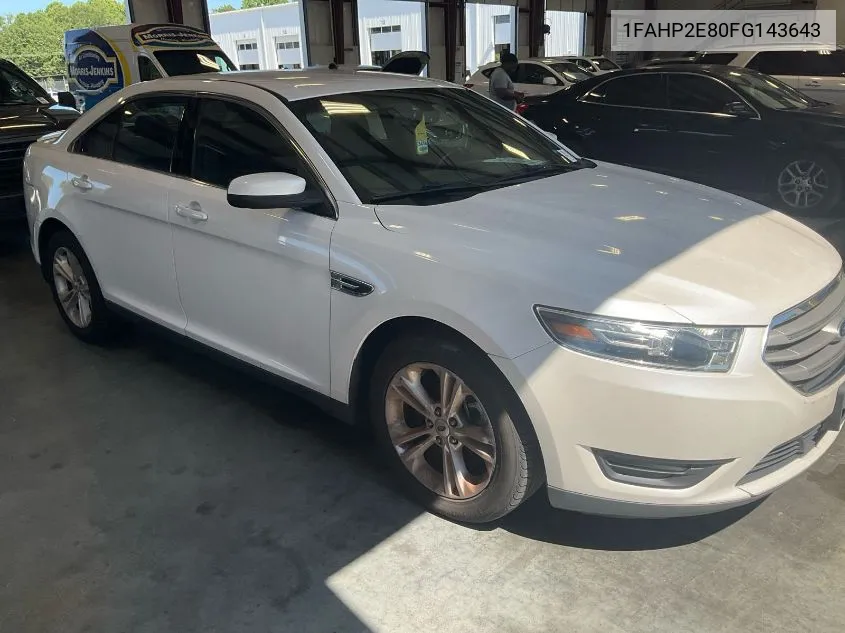 2015 Ford Taurus Sel VIN: 1FAHP2E80FG143643 Lot: 40155711