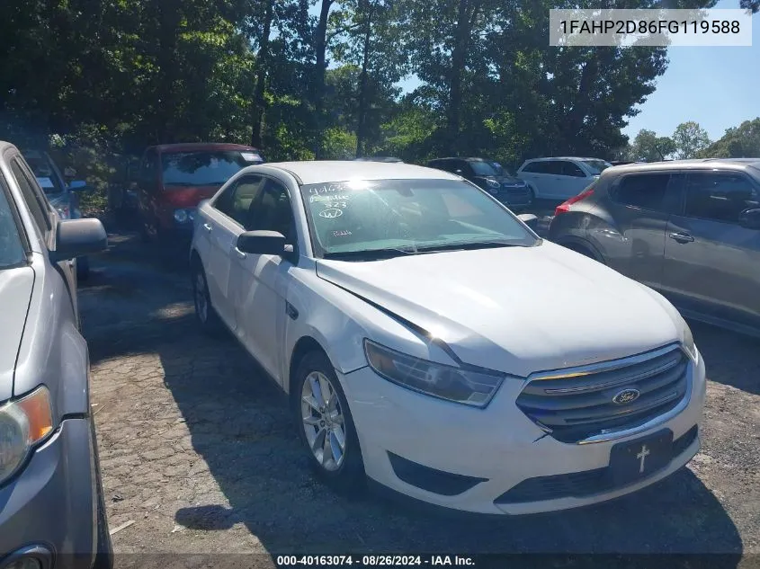 2015 Ford Taurus Se VIN: 1FAHP2D86FG119588 Lot: 40163074