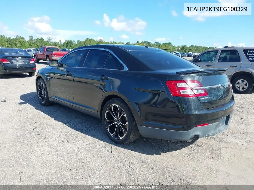 2015 Ford Taurus Sho VIN: 1FAHP2KT9FG100329 Lot: 40203733