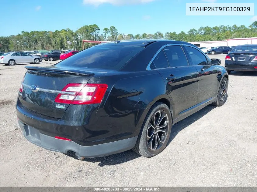 2015 Ford Taurus Sho VIN: 1FAHP2KT9FG100329 Lot: 40203733