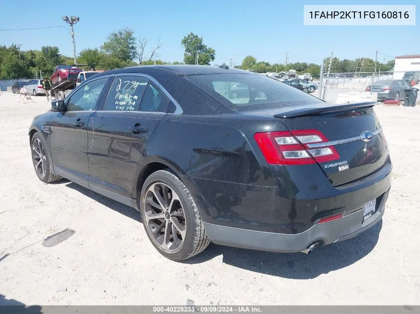 1FAHP2KT1FG160816 2015 Ford Taurus Sho