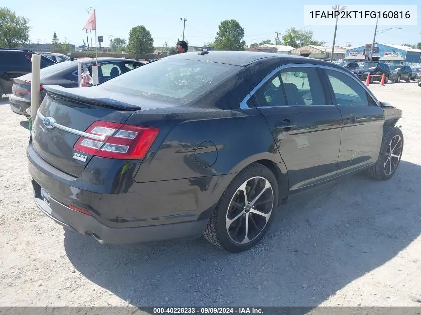 1FAHP2KT1FG160816 2015 Ford Taurus Sho