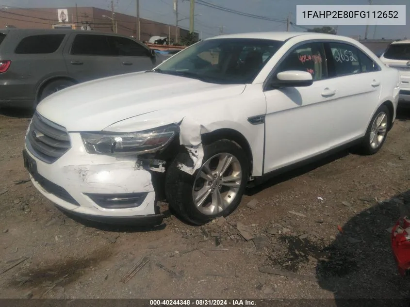 1FAHP2E80FG112652 2015 Ford Taurus Sel