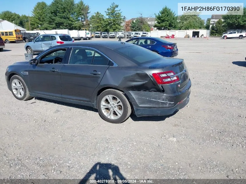 2015 Ford Taurus Sel VIN: 1FAHP2H86FG170390 Lot: 40278318