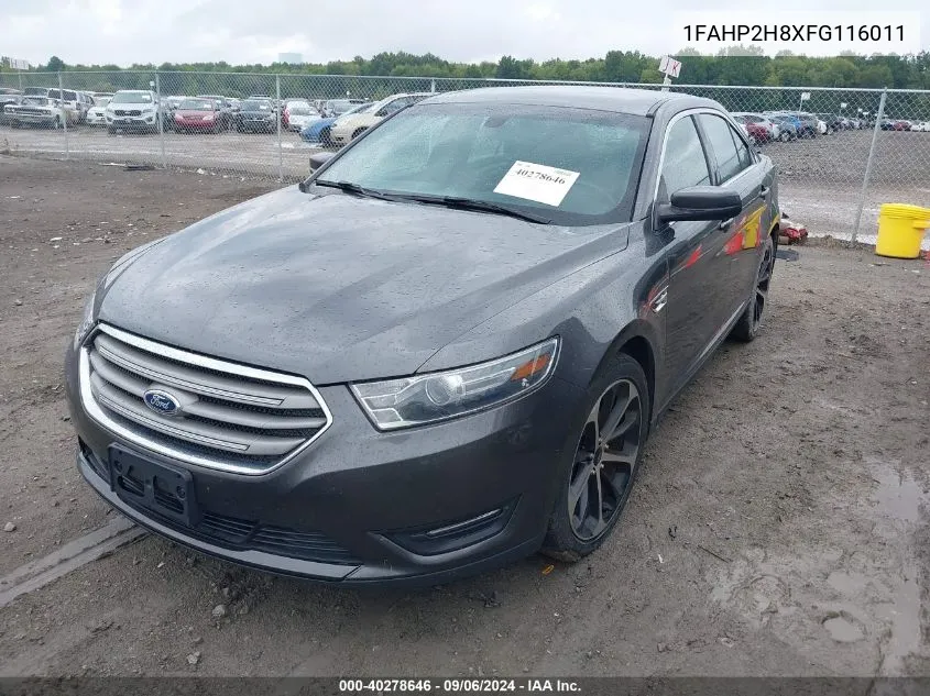 2015 Ford Taurus Sel VIN: 1FAHP2H8XFG116011 Lot: 40278646