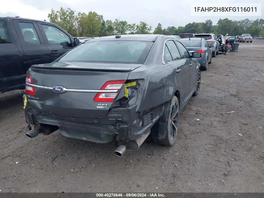 1FAHP2H8XFG116011 2015 Ford Taurus Sel