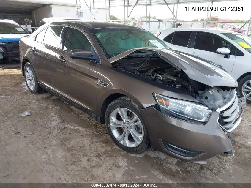 2015 Ford Taurus Sel VIN: 1FAHP2E93FG142351 Lot: 40337474