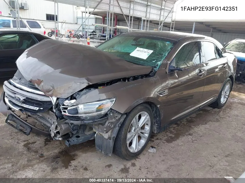 1FAHP2E93FG142351 2015 Ford Taurus Sel