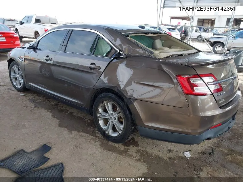 1FAHP2E93FG142351 2015 Ford Taurus Sel