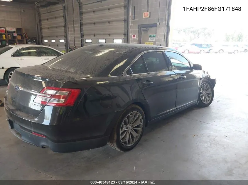 2015 Ford Taurus Limited VIN: 1FAHP2F86FG171848 Lot: 40349123