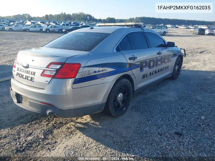 1FAHP2MKXFG162035 2015 Ford Taurus Police Interceptor