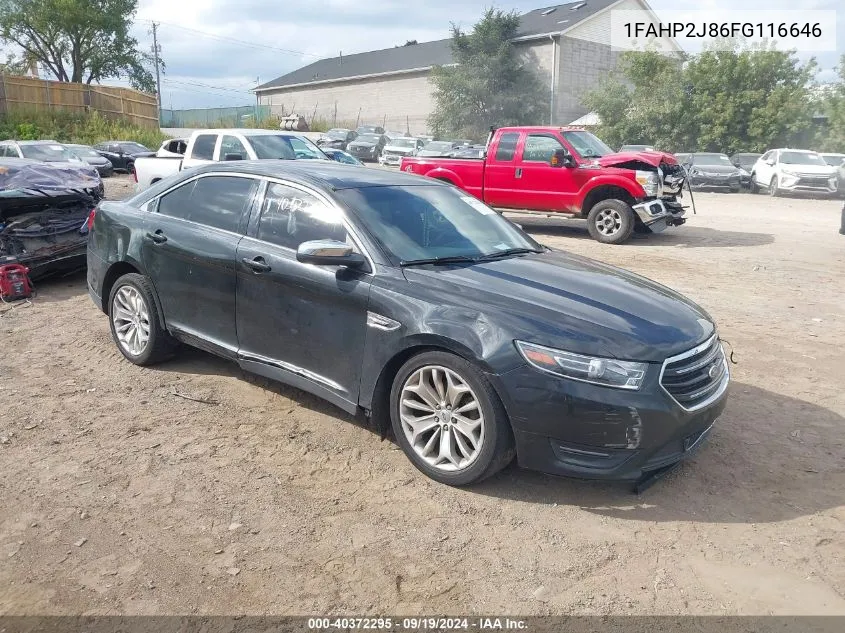 2015 Ford Taurus Limited VIN: 1FAHP2J86FG116646 Lot: 40372295