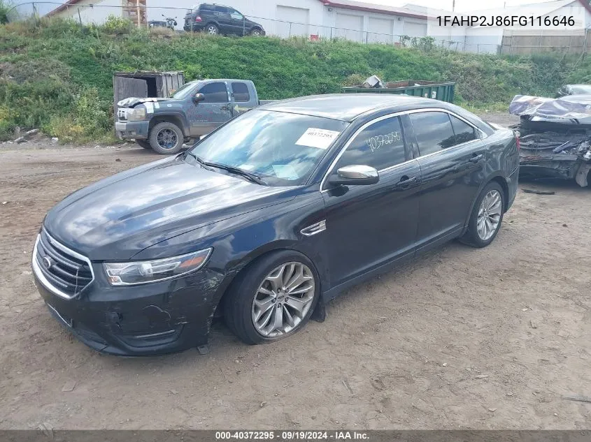 1FAHP2J86FG116646 2015 Ford Taurus Limited