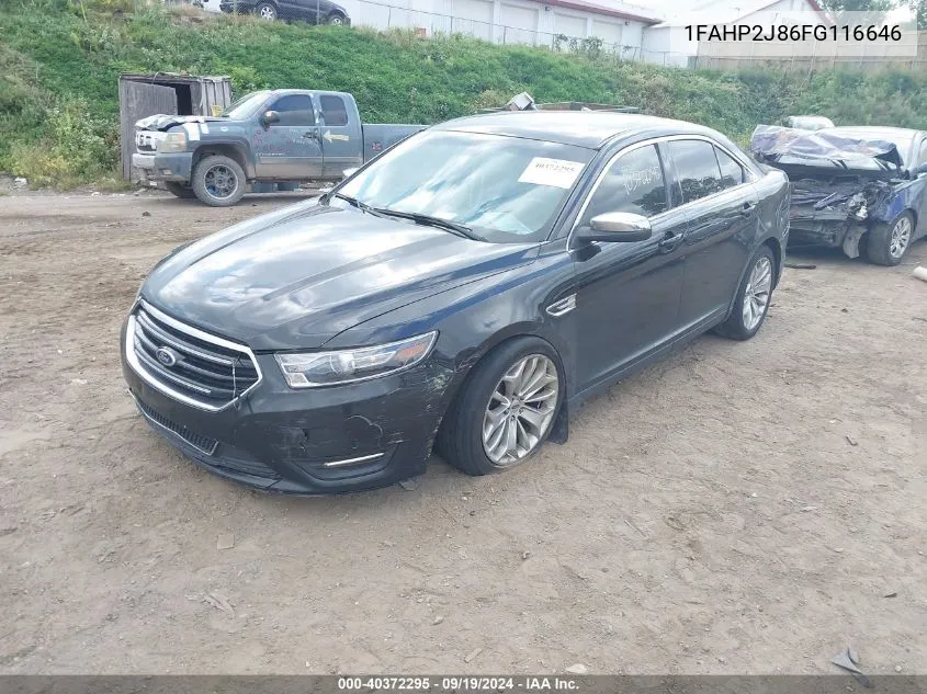 2015 Ford Taurus Limited VIN: 1FAHP2J86FG116646 Lot: 40372295