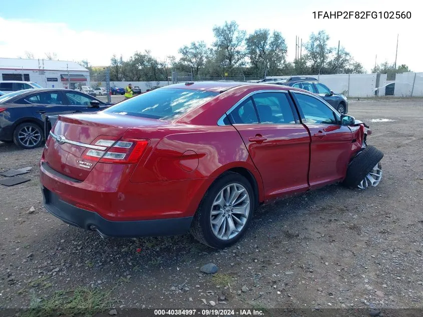 2015 Ford Taurus Limited VIN: 1FAHP2F82FG102560 Lot: 40384997