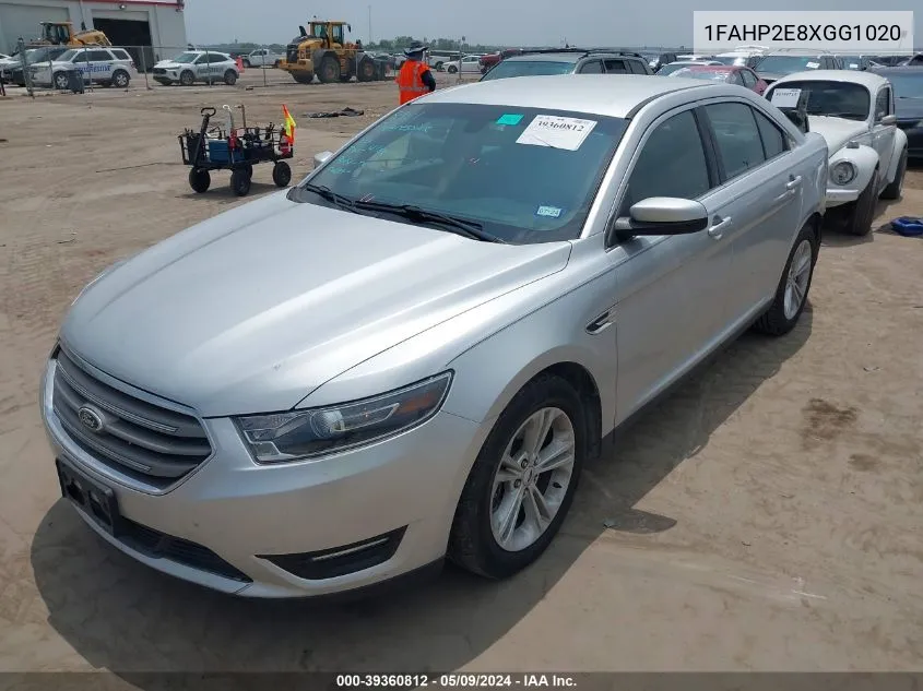 2016 Ford Taurus Sel VIN: 1FAHP2E8XGG1020 Lot: 39360812