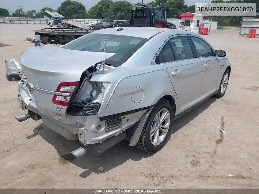 2016 Ford Taurus Sel VIN: 1FAHP2E8XGG1020 Lot: 39360812