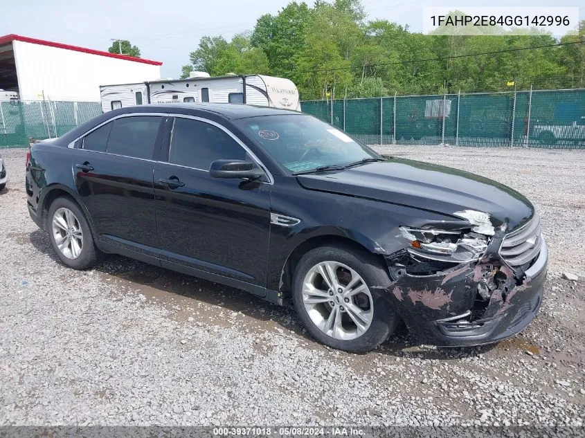 2016 Ford Taurus Sel VIN: 1FAHP2E84GG142996 Lot: 39371018