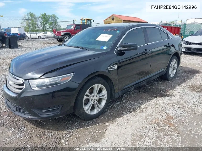 2016 Ford Taurus Sel VIN: 1FAHP2E84GG142996 Lot: 39371018