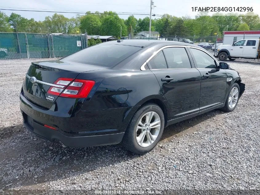 2016 Ford Taurus Sel VIN: 1FAHP2E84GG142996 Lot: 39371018