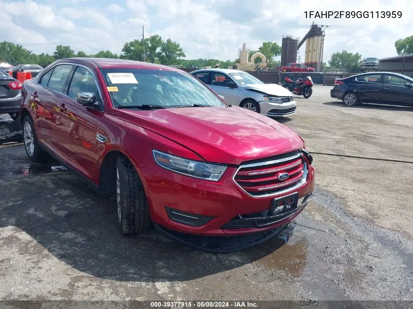 1FAHP2F89GG113959 2016 Ford Taurus Limited