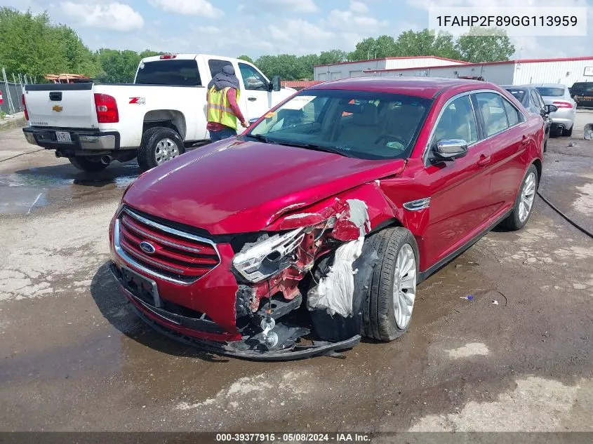 1FAHP2F89GG113959 2016 Ford Taurus Limited