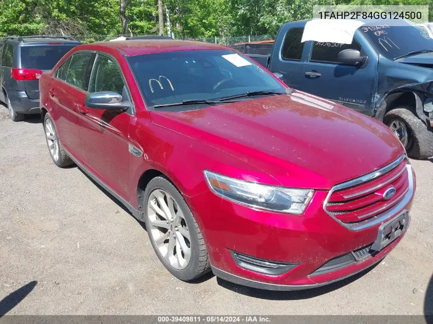 2016 Ford Taurus Limited VIN: 1FAHP2F84GG124500 Lot: 39409811