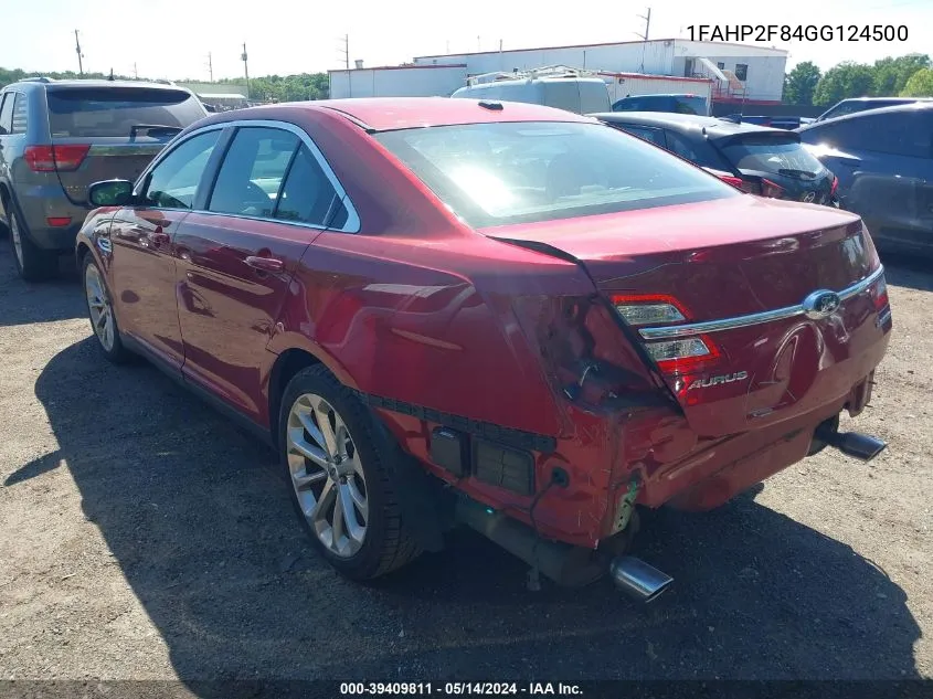 2016 Ford Taurus Limited VIN: 1FAHP2F84GG124500 Lot: 39409811