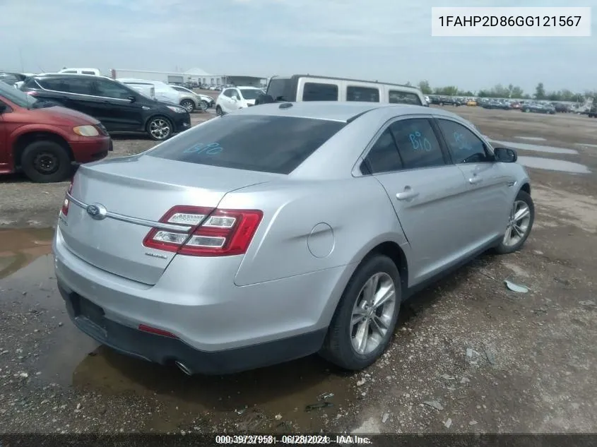 1FAHP2D86GG121567 2016 Ford Taurus Se