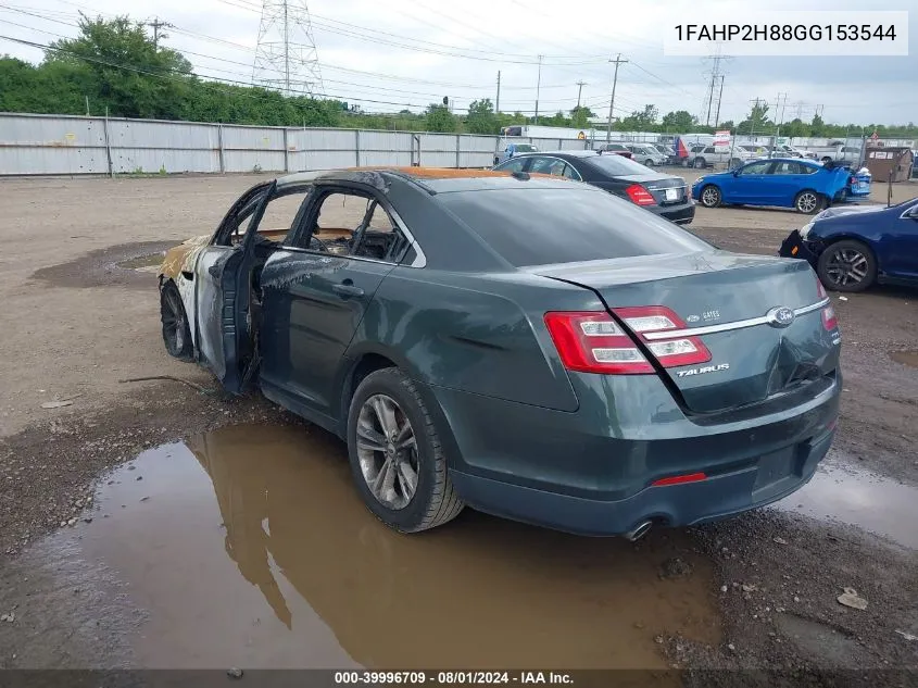 2016 Ford Taurus Sel VIN: 1FAHP2H88GG153544 Lot: 39996709