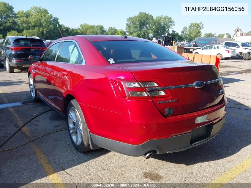 2016 Ford Taurus Sel VIN: 1FAHP2E84GG156056 Lot: 40026385