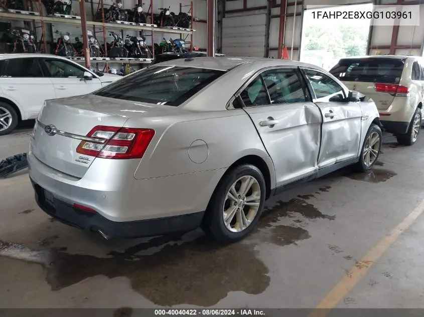 1FAHP2E8XGG103961 2016 Ford Taurus Sel