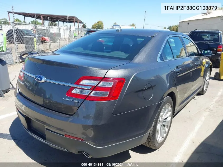 2016 Ford Taurus Limited VIN: 1FAHP2F88GG108879 Lot: 40134691