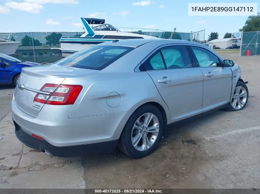 1FAHP2E89GG147112 2016 Ford Taurus Sel