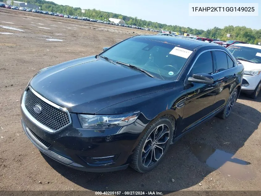 1FAHP2KT1GG149025 2016 Ford Taurus Sho