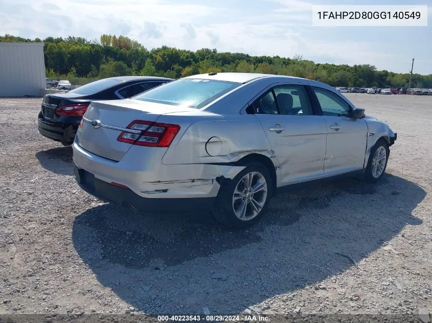 2016 Ford Taurus Se VIN: 1FAHP2D80GG140549 Lot: 40223543