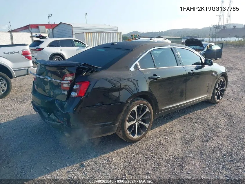 1FAHP2KT9GG137785 2016 Ford Taurus Sho