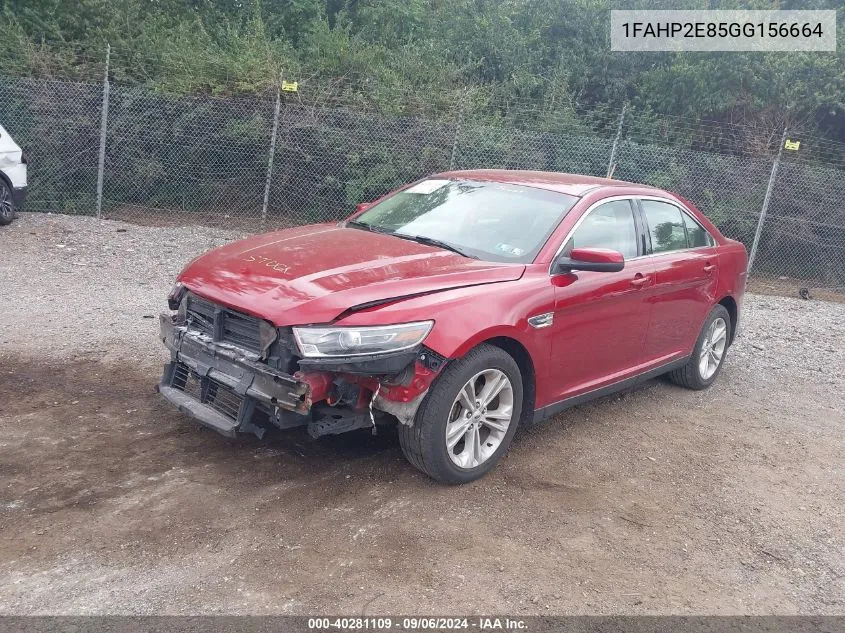 2016 Ford Taurus Sel VIN: 1FAHP2E85GG156664 Lot: 40281109