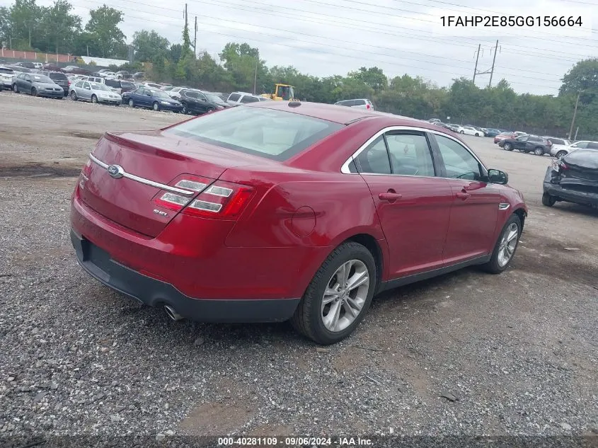 2016 Ford Taurus Sel VIN: 1FAHP2E85GG156664 Lot: 40281109