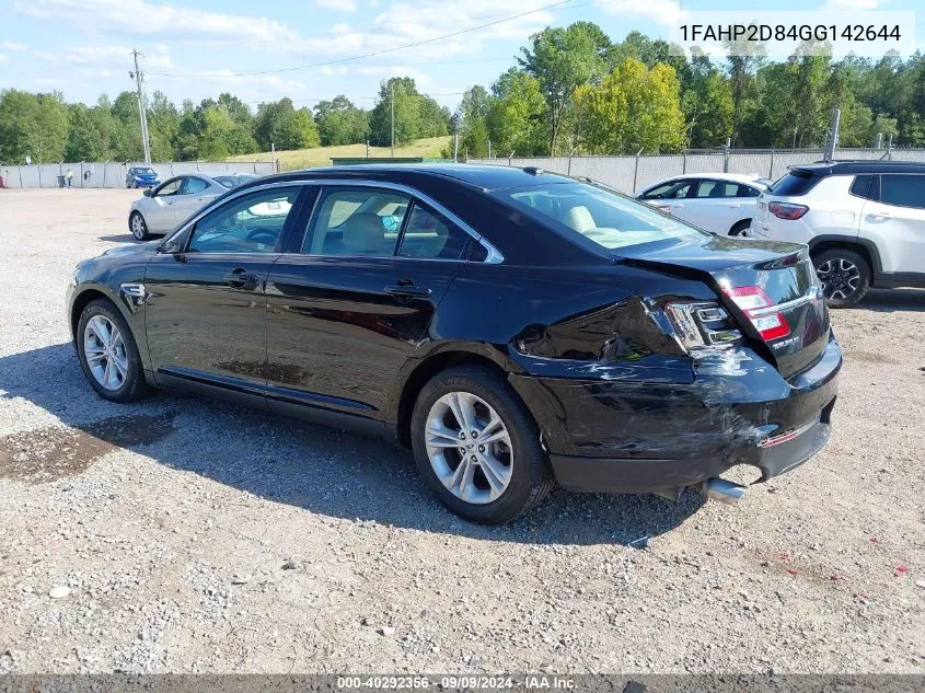 1FAHP2D84GG142644 2016 Ford Taurus Se