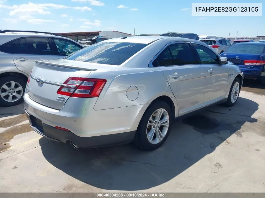 2016 Ford Taurus Sel VIN: 1FAHP2E82GG123105 Lot: 40304288