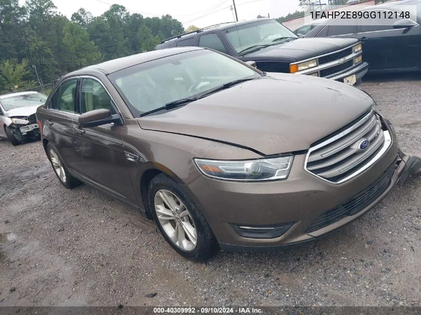 1FAHP2E89GG112148 2016 Ford Taurus Sel