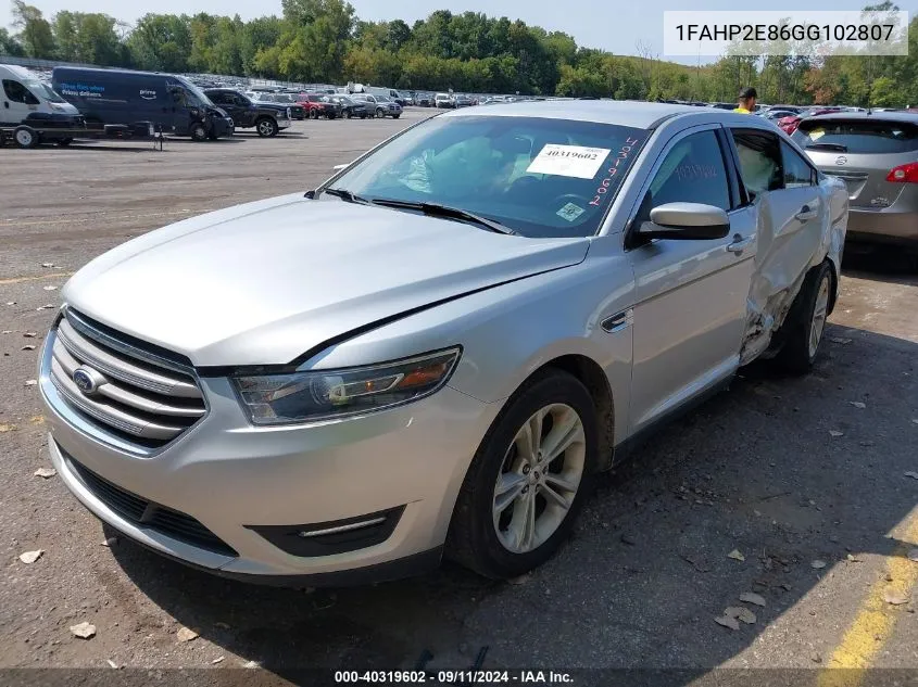 2016 Ford Taurus Sel VIN: 1FAHP2E86GG102807 Lot: 40319602