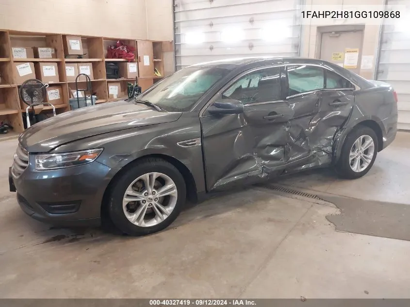 1FAHP2H81GG109868 2016 Ford Taurus Sel