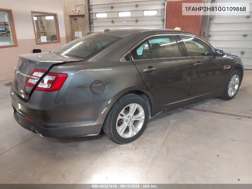 1FAHP2H81GG109868 2016 Ford Taurus Sel