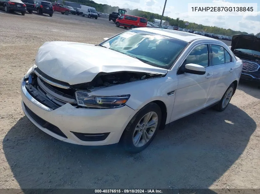 2016 Ford Taurus Sel VIN: 1FAHP2E87GG138845 Lot: 40376515