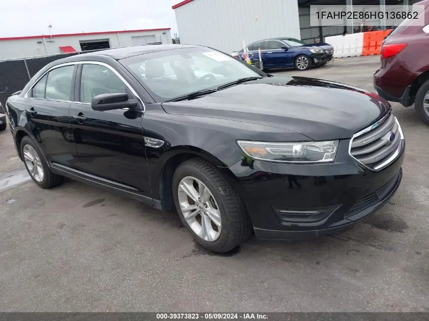 2017 Ford Taurus Sel VIN: 1FAHP2E86HG136862 Lot: 39373823